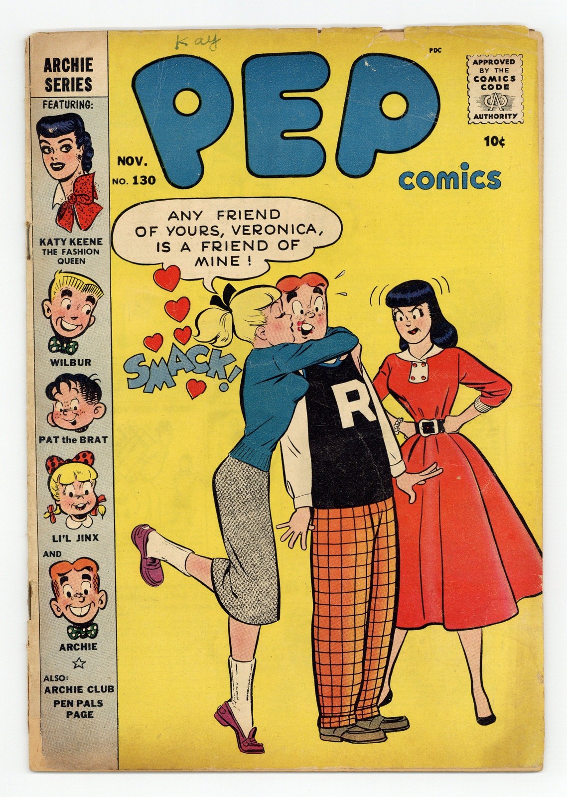Pep Comics #130 GD- 1.8 1958