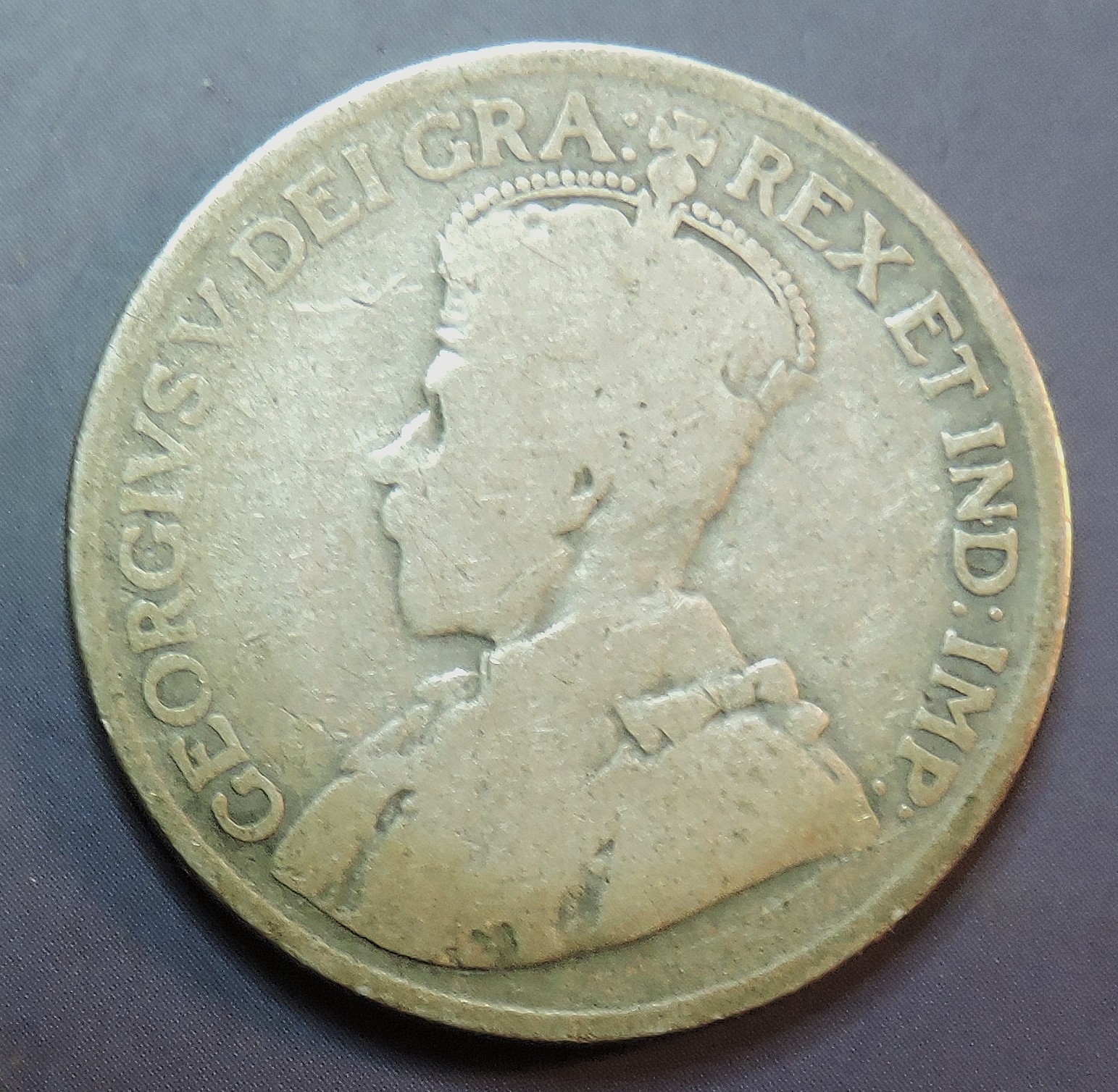Canada 1918 .925 Silver 25 Cents