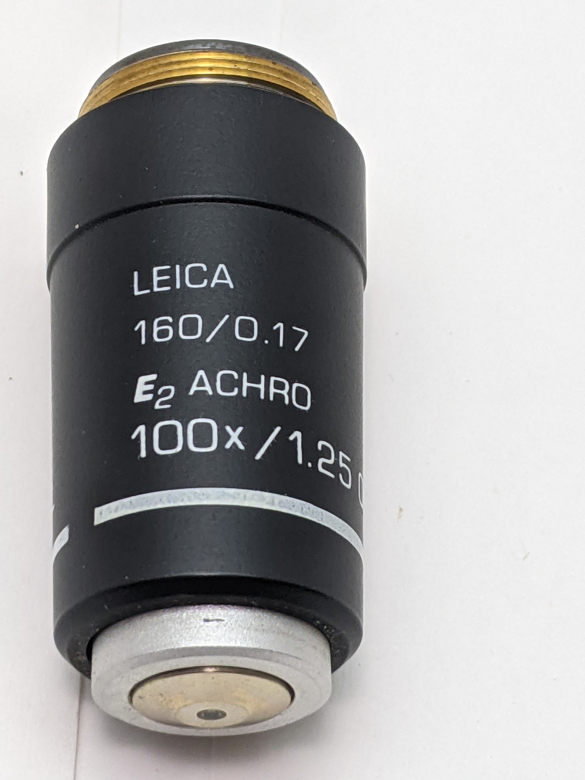 LEICA E2 ACHRO 100X/1.25 OIL Microscope Objective 160/0.17 RMS