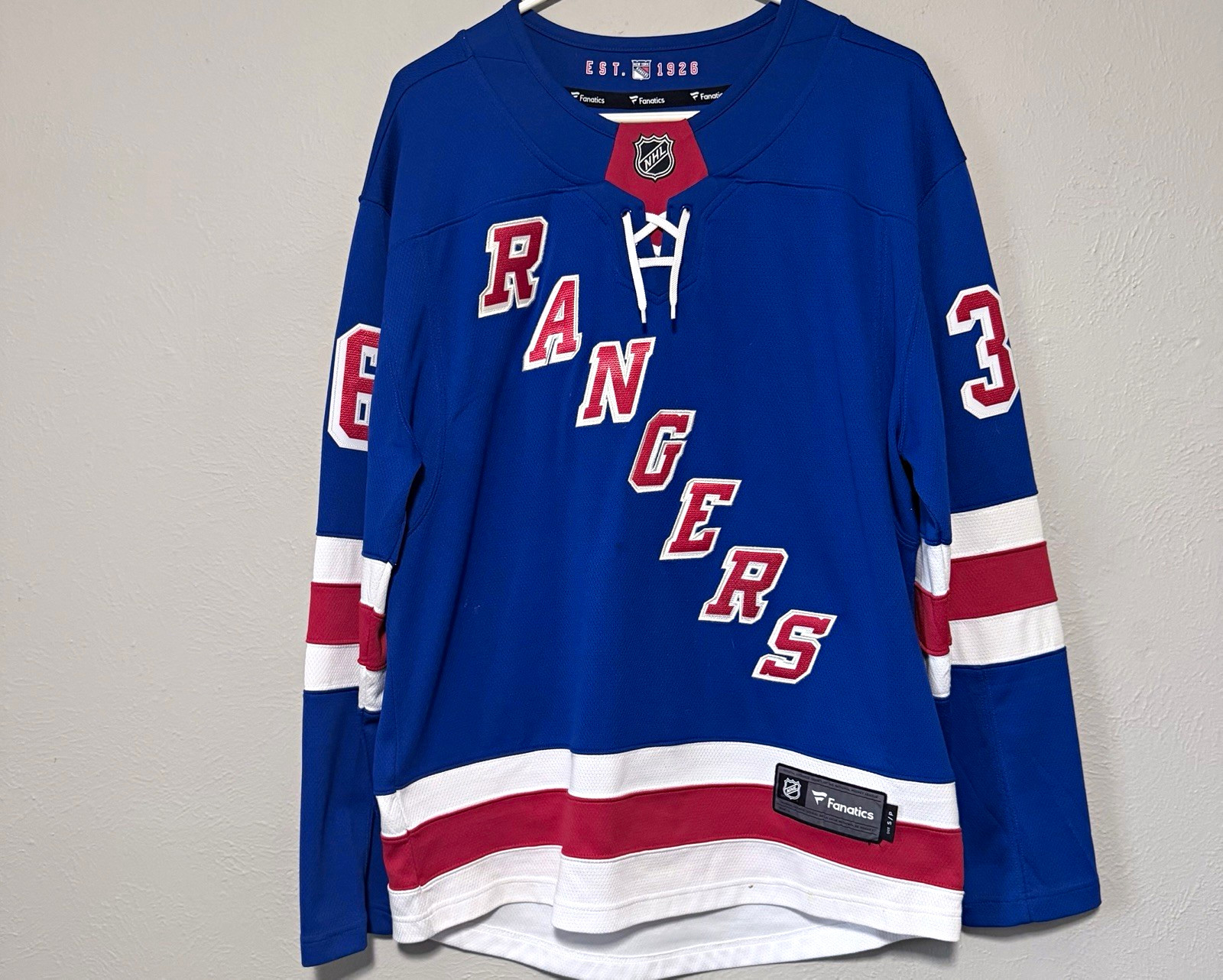 Fanatics New York Rangers Mats Zuccarello #36 NHL Hockey Jersey Blue S Fanatics New York Rangers Mats Zuccarello #36 NHL Hockey Jersey Blue S