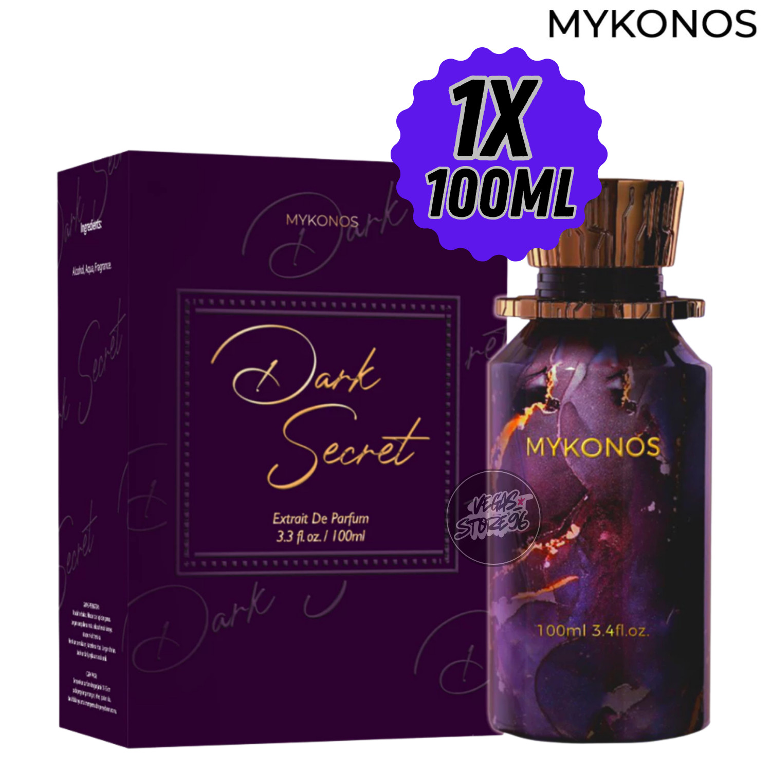MYKONOS DARK SECRET (100ml) | L’Élixir de Nuit Profond Extrait de Parfum New
