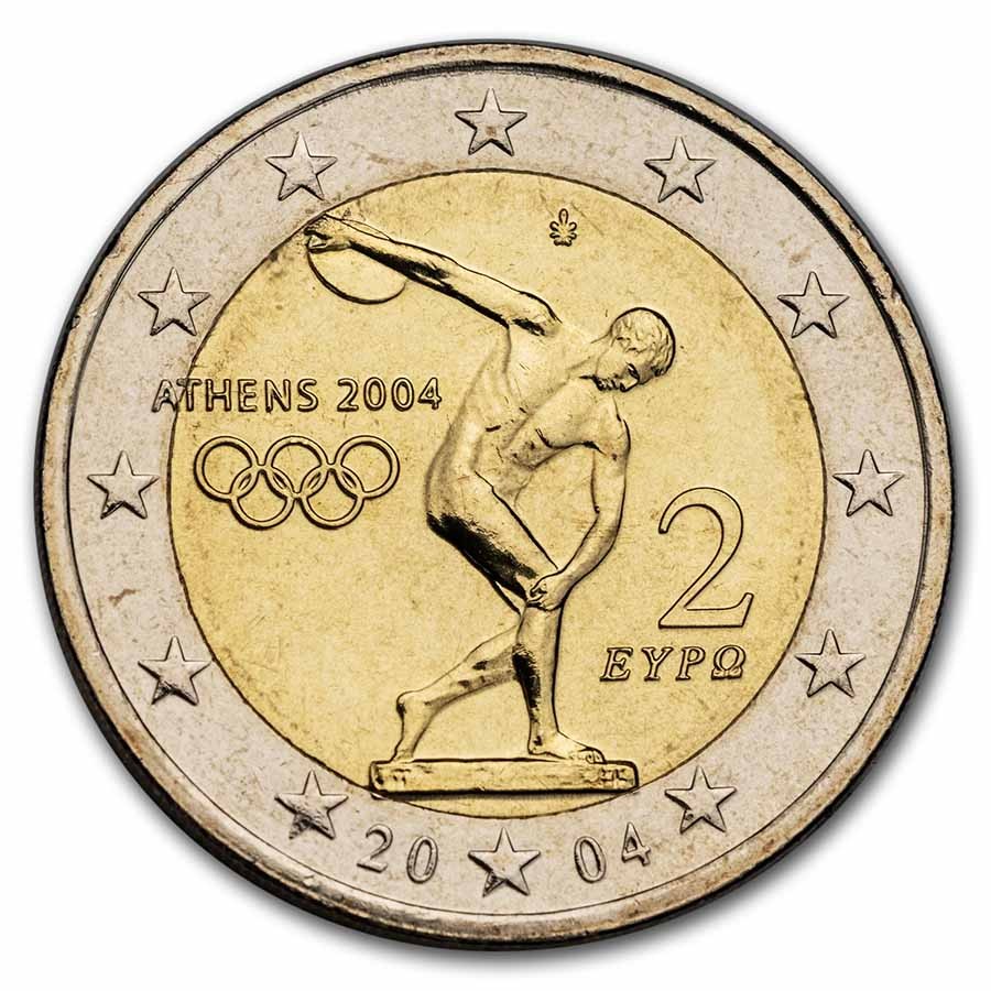 2004 Greece 2 Euro Olympic Games BU 2004 Greece 2 Euro Olympic Games BU