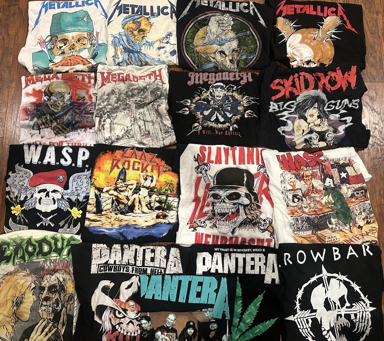 VTG 80s Heavy Metal REPRO Shirt LOT METALLICA MEGADETH SLAYER PANTERA EXODUS