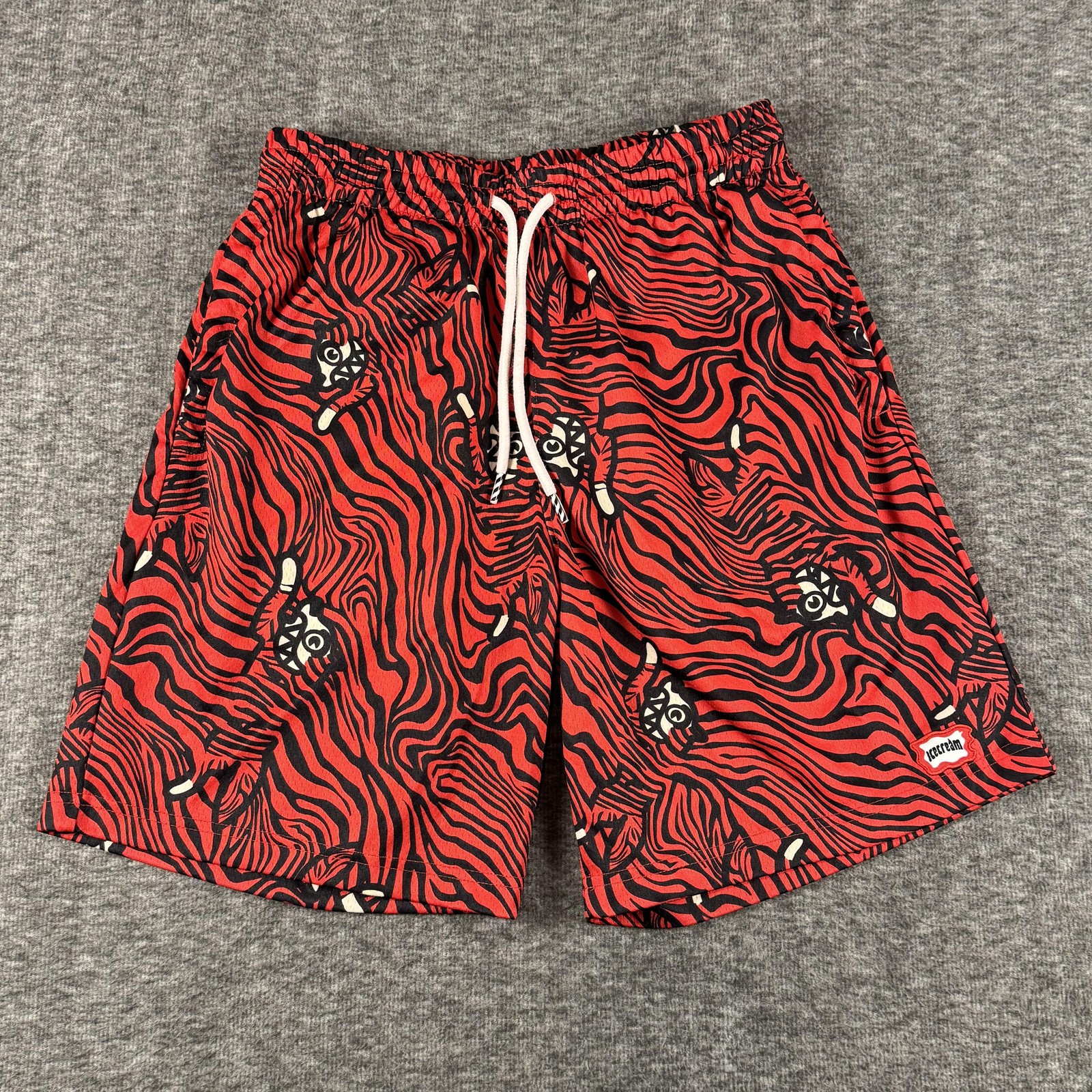 Billionaire Boys Club Icecream Slam Shorts Mens Small Red Black Tomato 