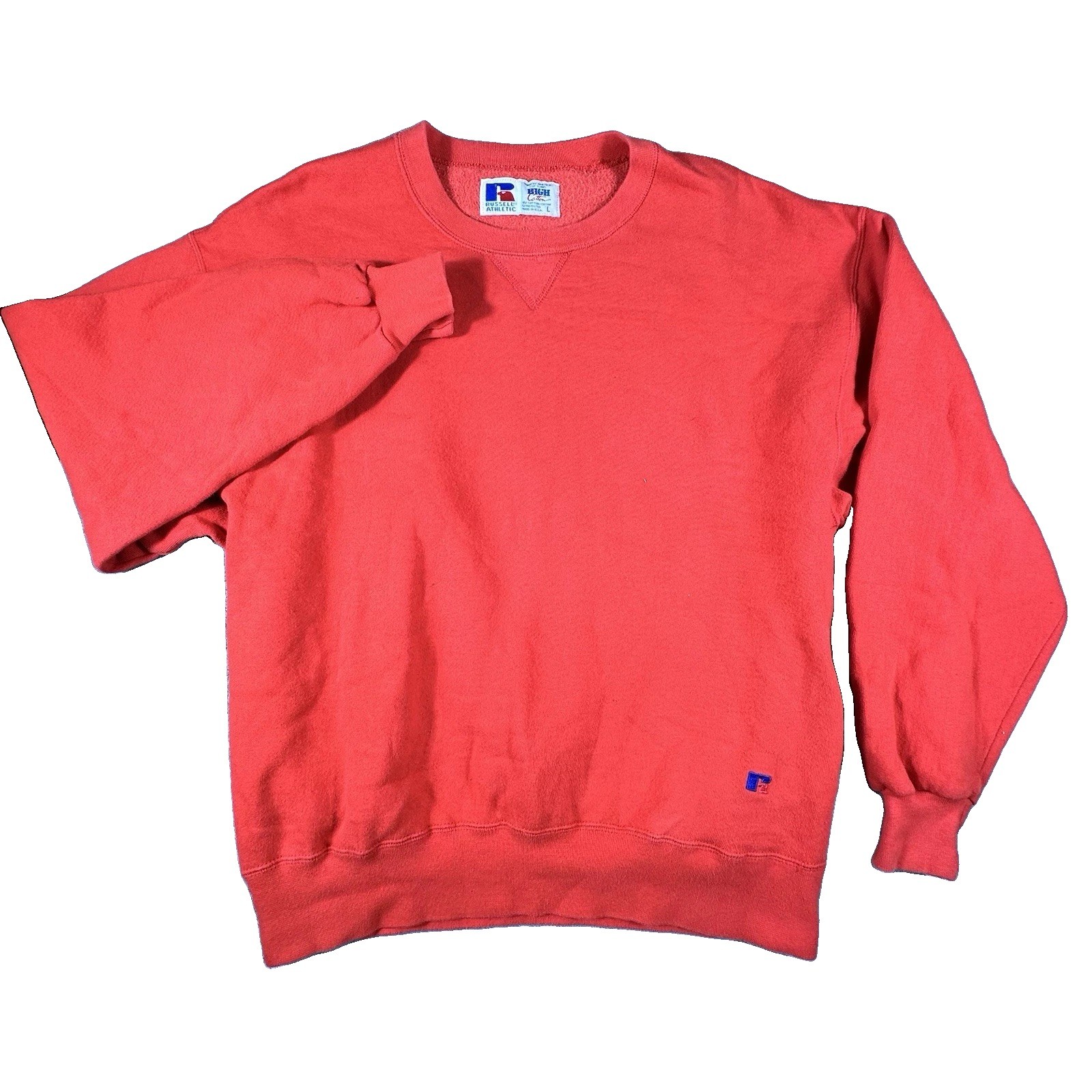 Vintage Russell Athletic Sweatshirt Men\'s Large Red Made In USA 90s Skate Grunge