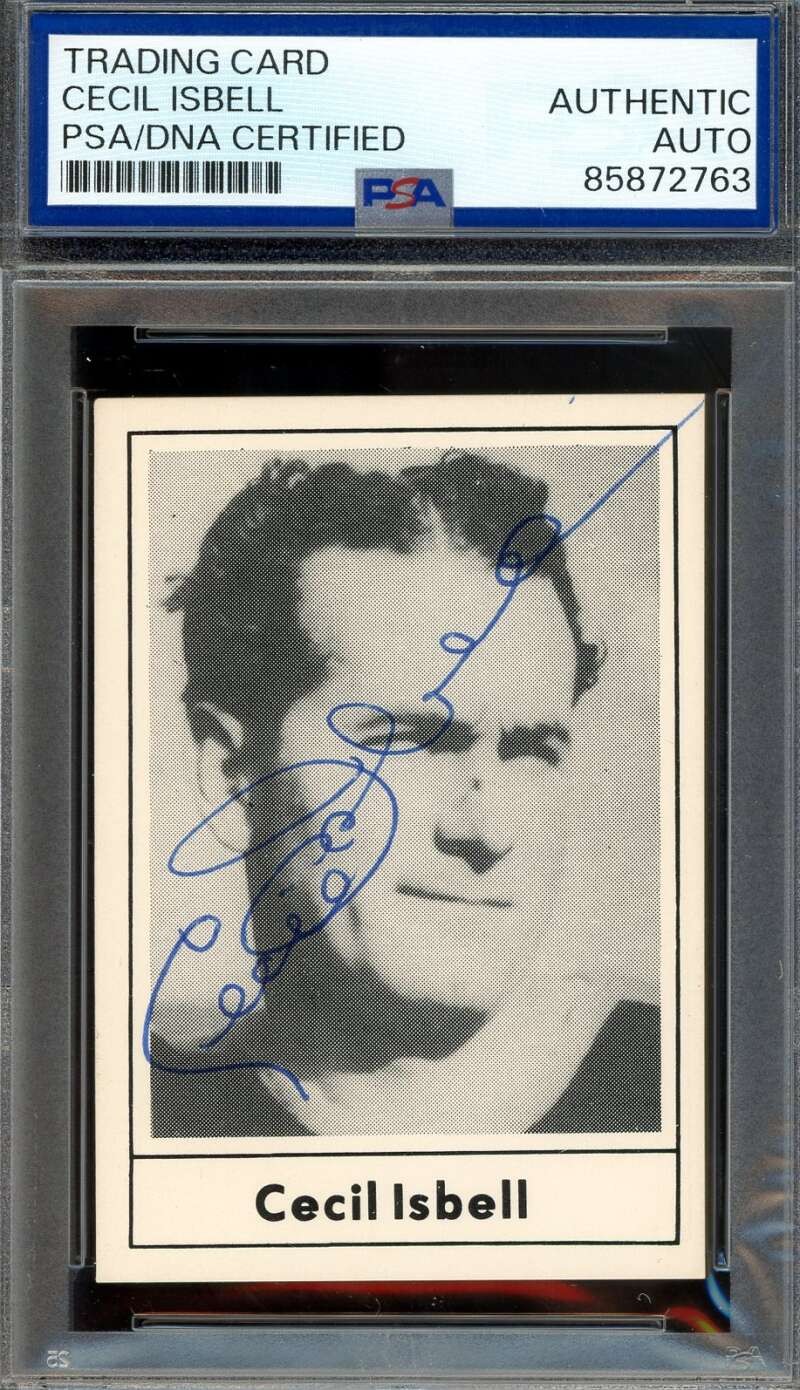 Cecil Isbell PSA DNA Signed 1977 Touchdown Club Autograph