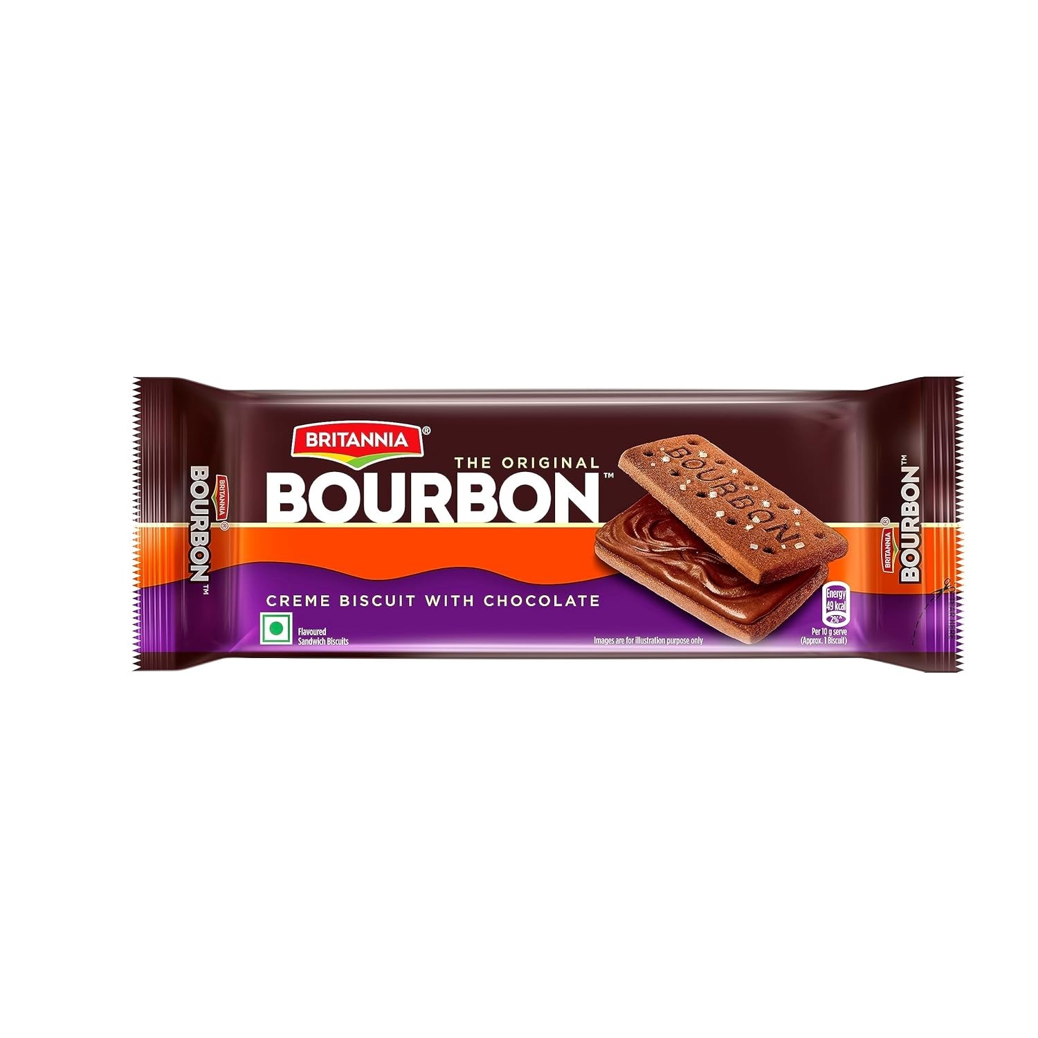 Britannia The Original Bourbon - Creme Biscuit with Chocolate | 100gm PACK OF 5 Britannia The Original Bourbon - Creme Biscuit with Chocolate | 100gm PACK OF 5