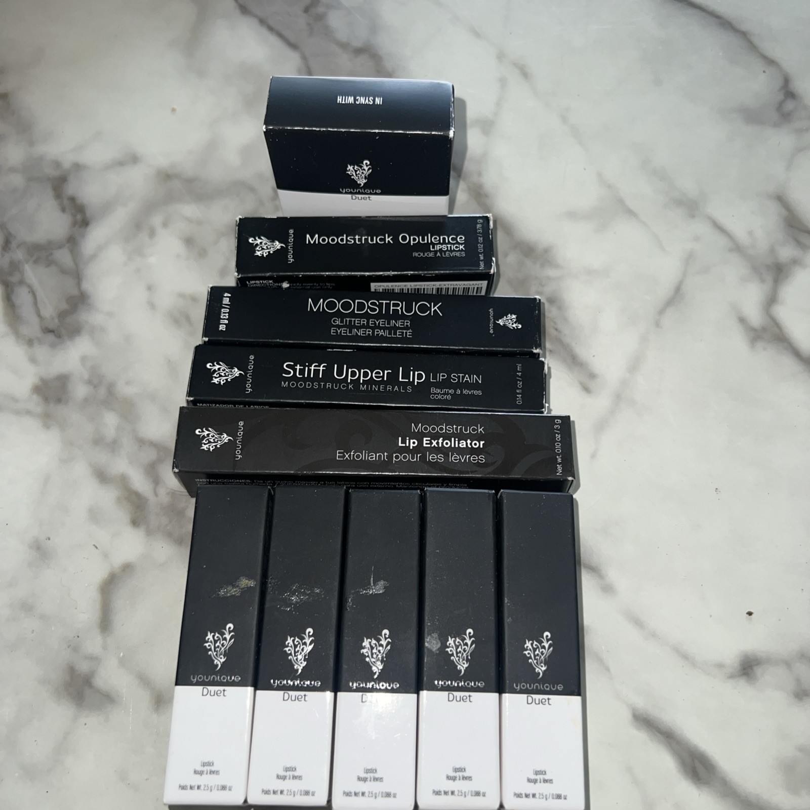 Younique Lip and Eye Lot of 10 Lipstick In Sync With Shameless Glitter (B4)