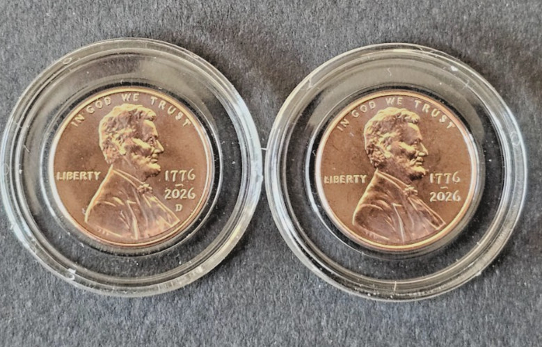 1776-2026 Semi-Quincentennial P&D Lincoln Penny--From Mint Uncirculated Set