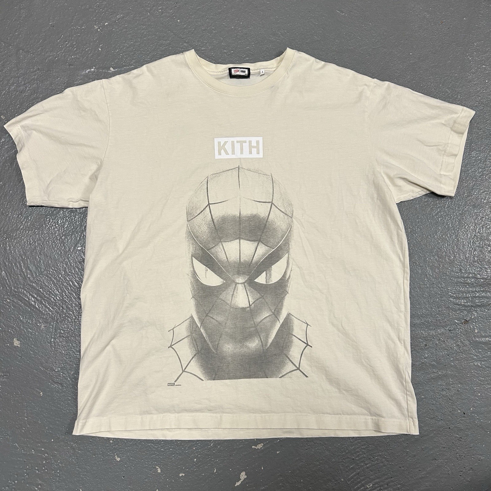 Kith Marvel Spiderman Vigilante Shirt Vintage White Size 2XL