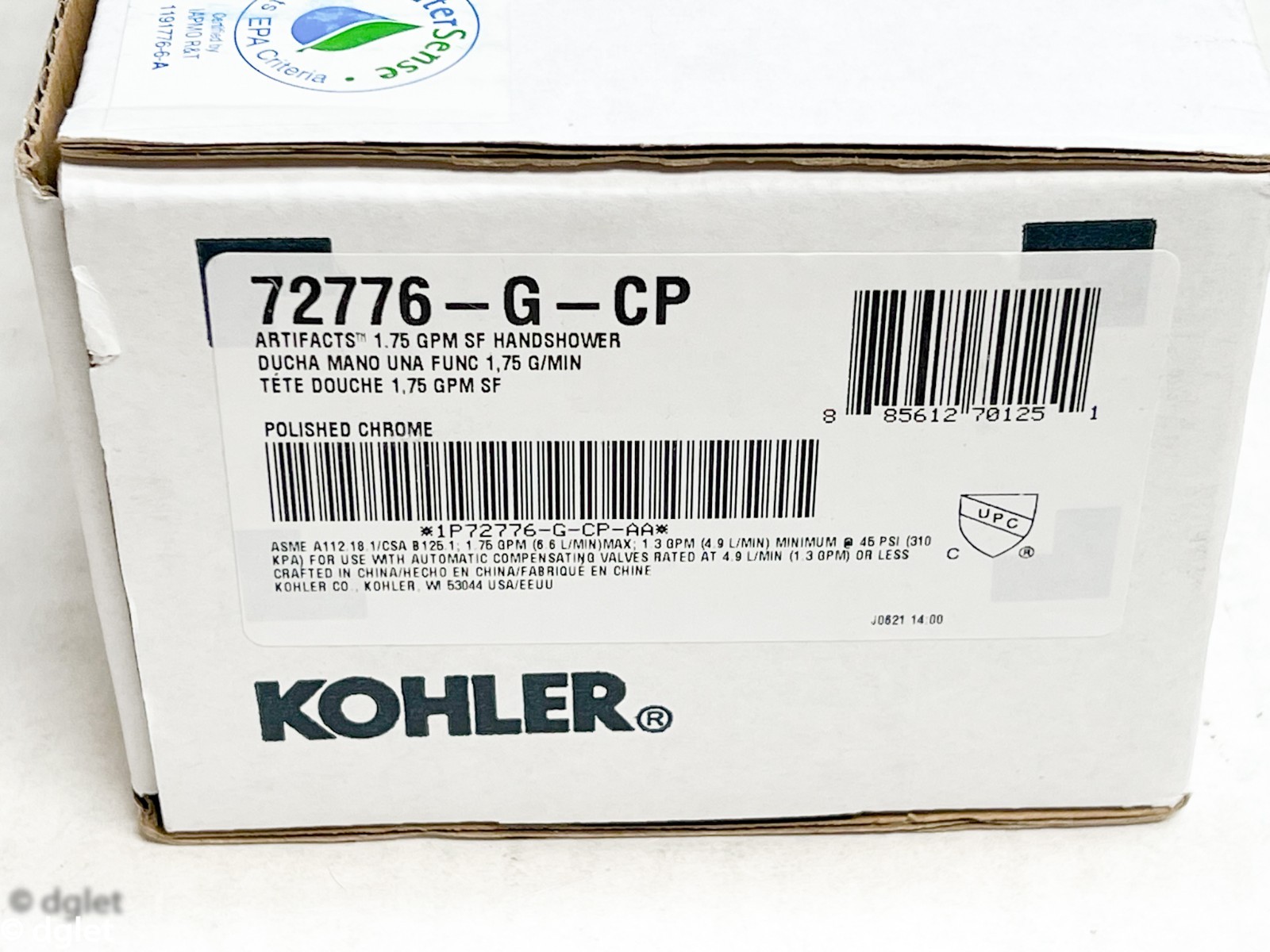 KOHLER k-72776-G-CP Artifacts Handshower Polished Chrome KOHLER k-72776-G-CP Artifacts Handshower Polished Chrome