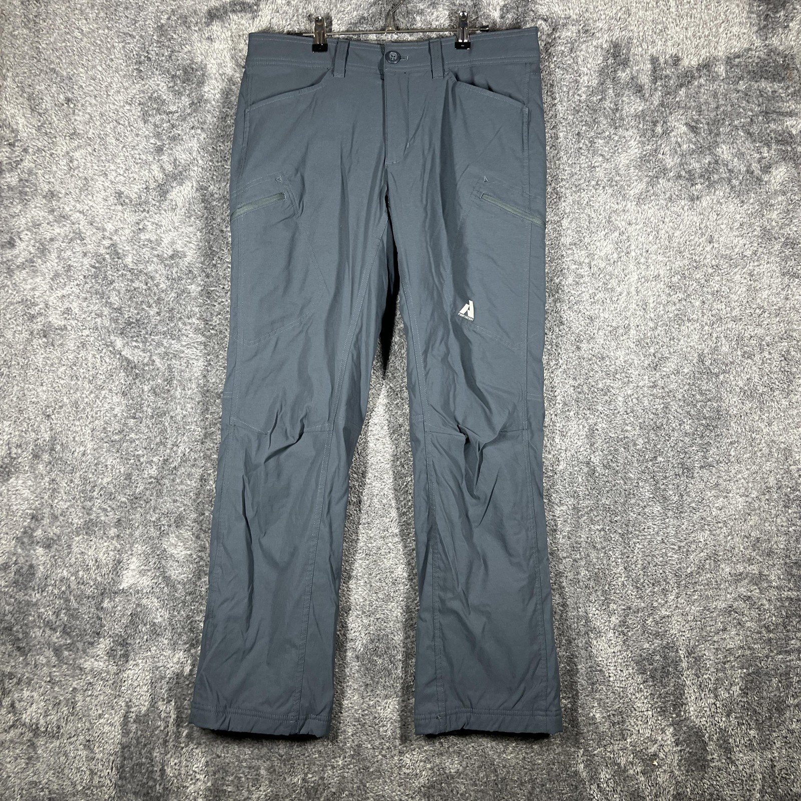 Eddie Bauer Pants Mens 34x32 Gray Cargo Fleece Insulated Travel First Ascent