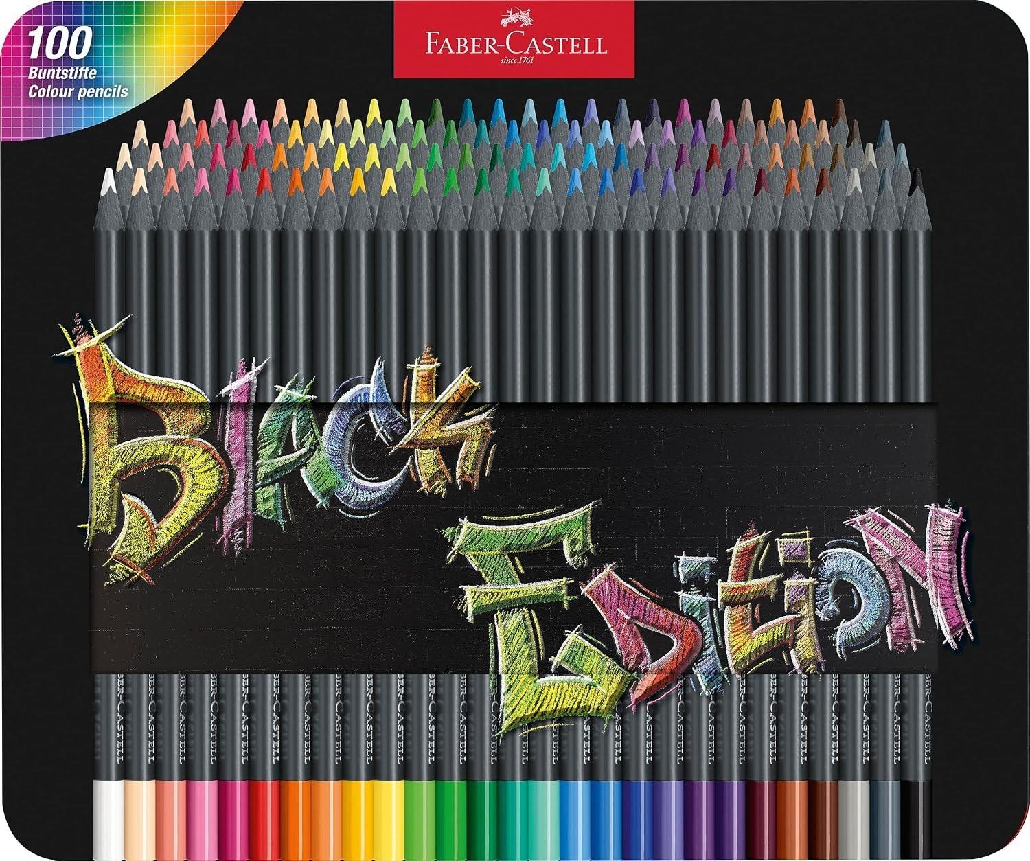 Black Edition Colored Pencils, 1 Count (Pack of 100)