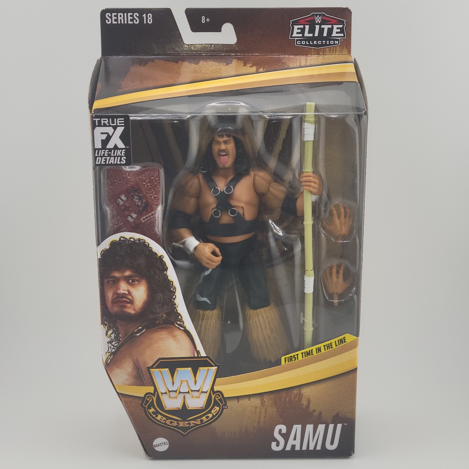 WWE Legends Elite Samu Action Figure by Mattel - 2022 Series 18 WWF Tag Team