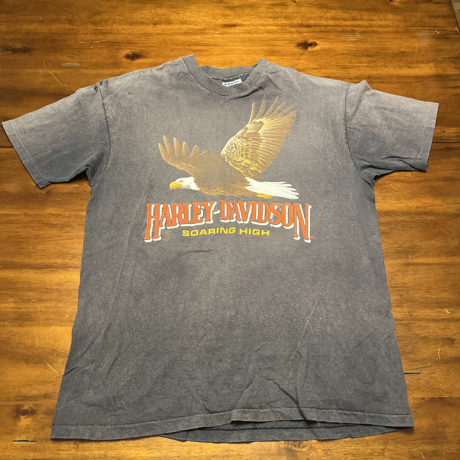 Vintage 1989 Harley Davidson Oakland Bay Area Hanes Beefy Soaring High Shirt