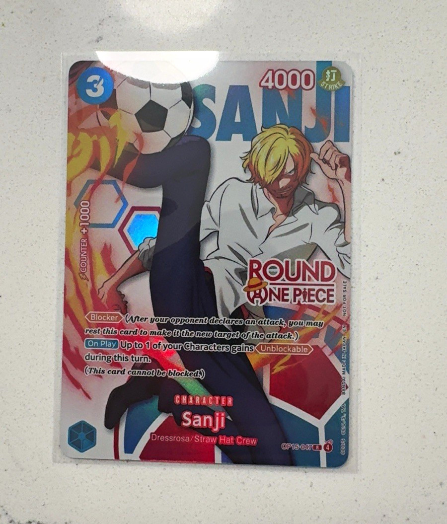 Bandai One Piece Card Game Sanji OP15-047 Character Promo Foil Round One Piece