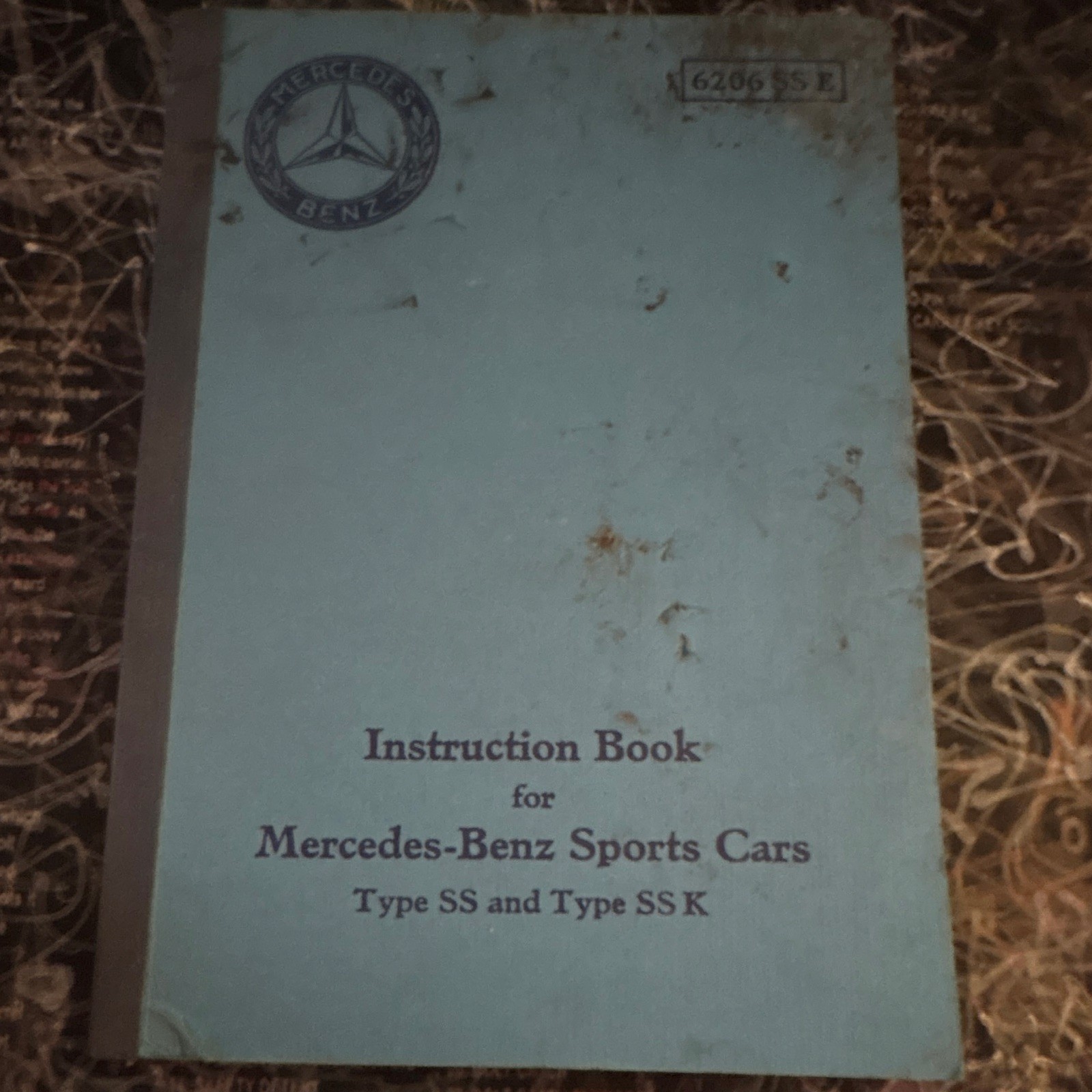 original June 1931 instruction book for Mercedes-Benz Type SS and SSK sports