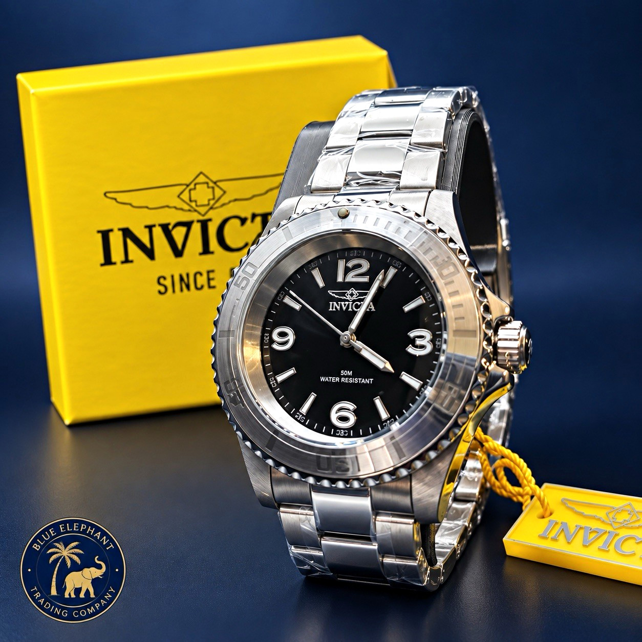 Invicta 69479 Specialty 40mm Black Dial Stainless Steel Watch New With Box