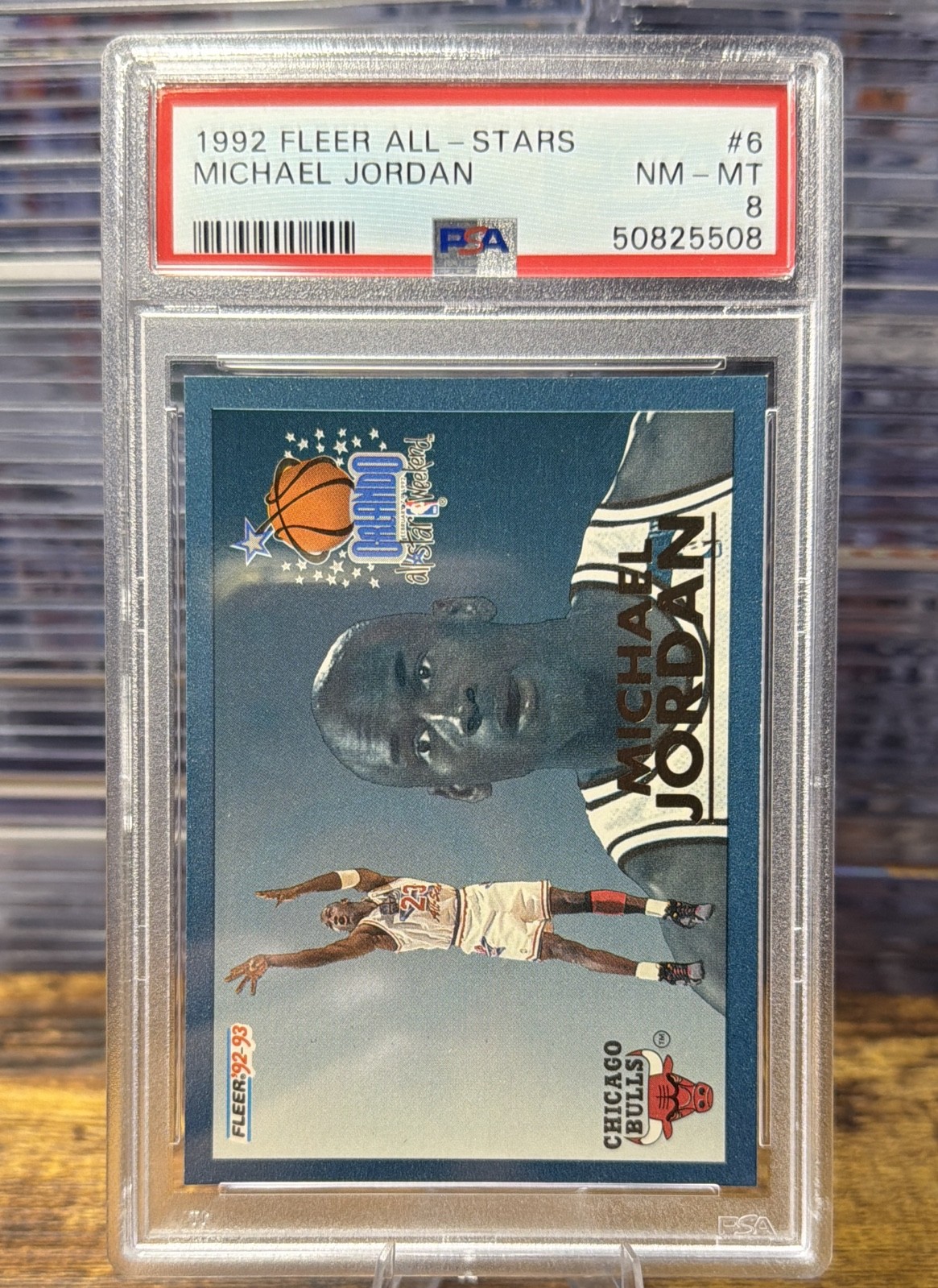 1992-93 Fleer All-Stars Michael Jordan #6 Graded PSA 8 Chicago Bulls