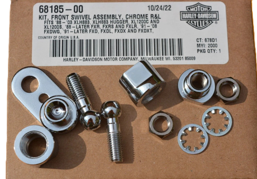 1988-2003 HARLEY-DAVIDSON XLH883 FRONT SWIVEL ASSEMBLY, CHROME 68185-00