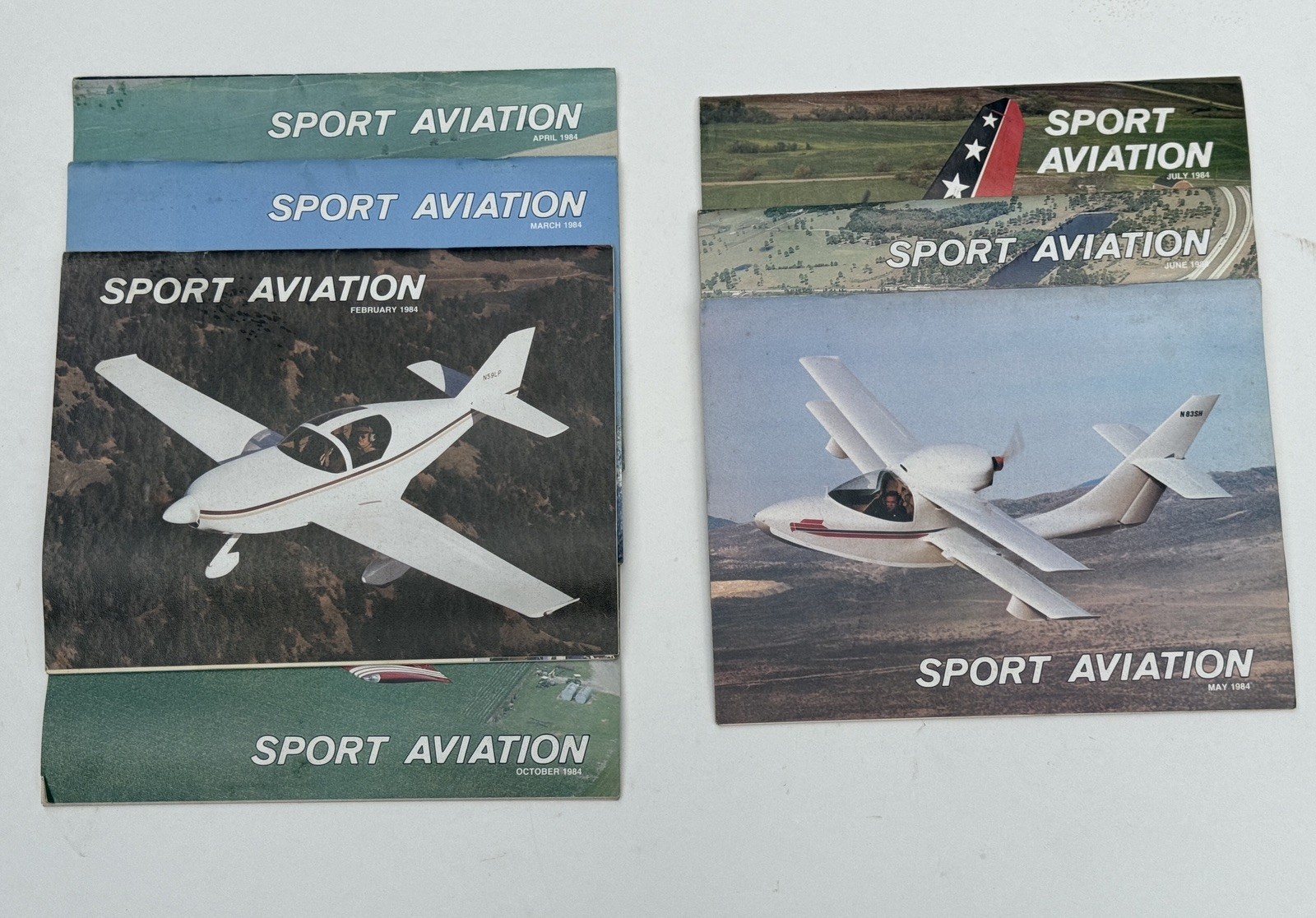 Sport Aviation Magazine 1984 Lot 7 Issues, EAA Experimental Aircraft Association