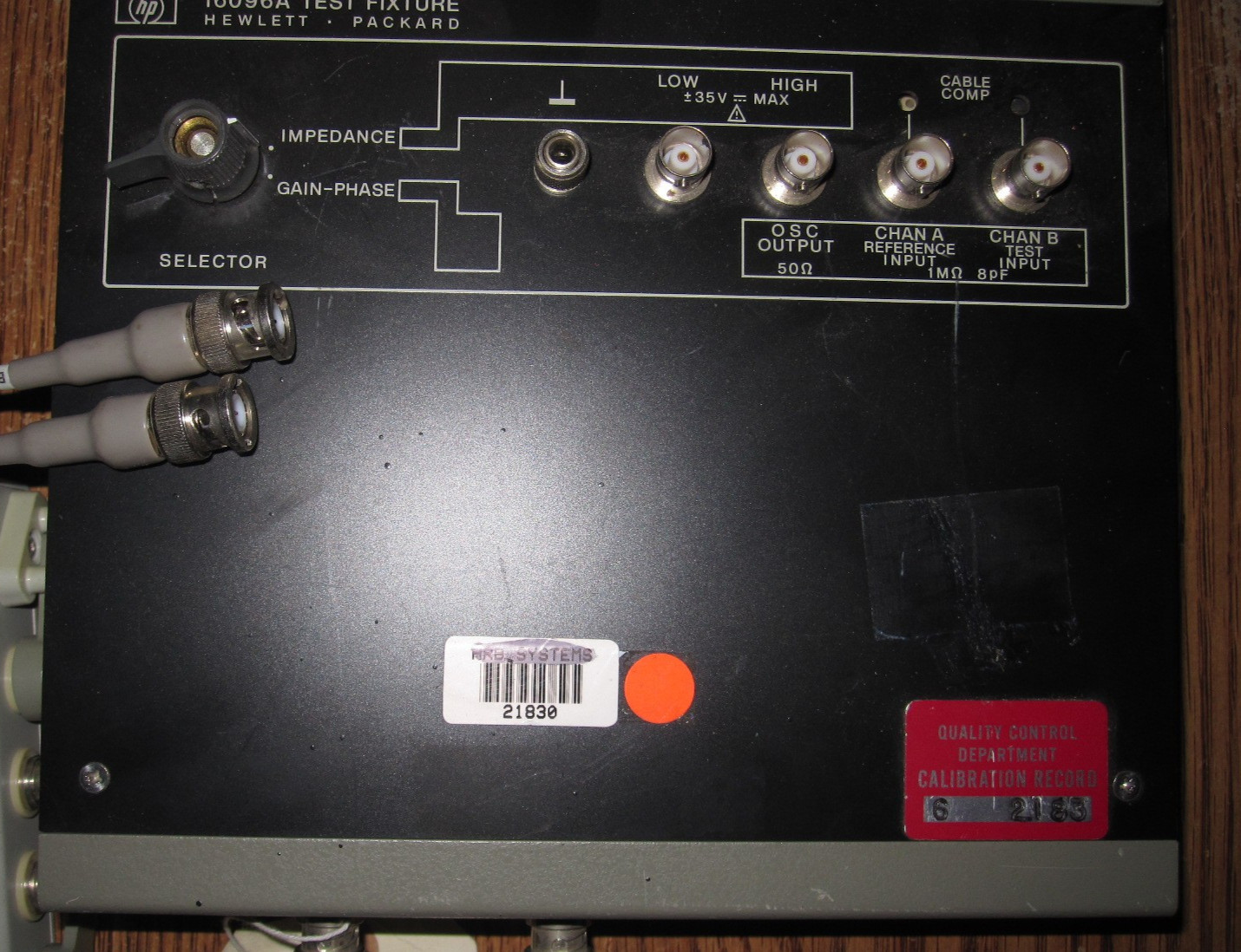 hp 16096A test fixture for hp 4192A impedance analyzer Agilent Keysight