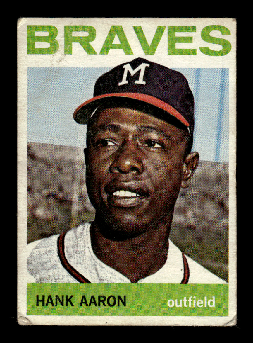 1964 Topps Baseball Hank Aaron #300 Milwaukee Braves VG