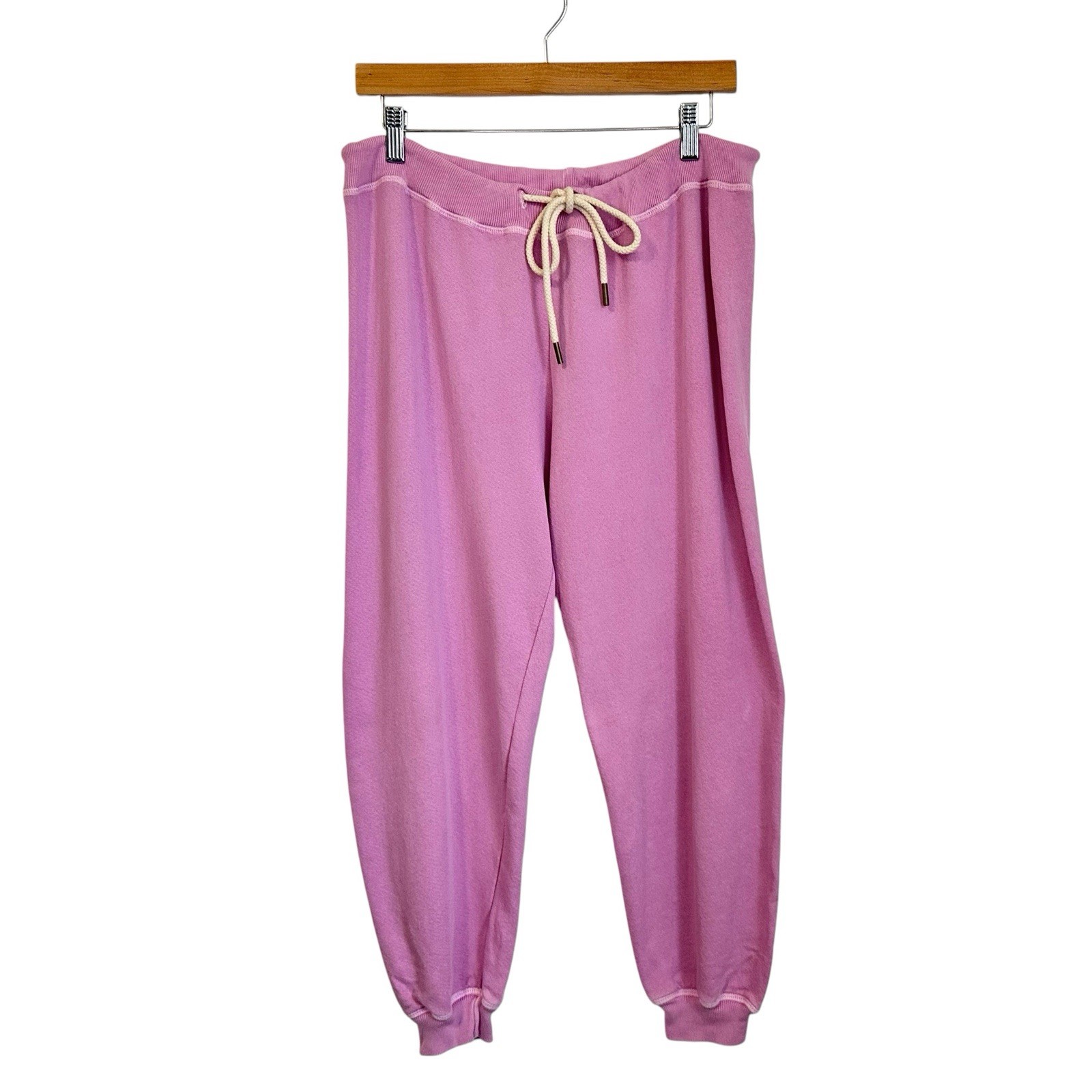 The Great Womens French Terry Cotton Joggers Sweatpants Sz 2/ US Medium Pink USA