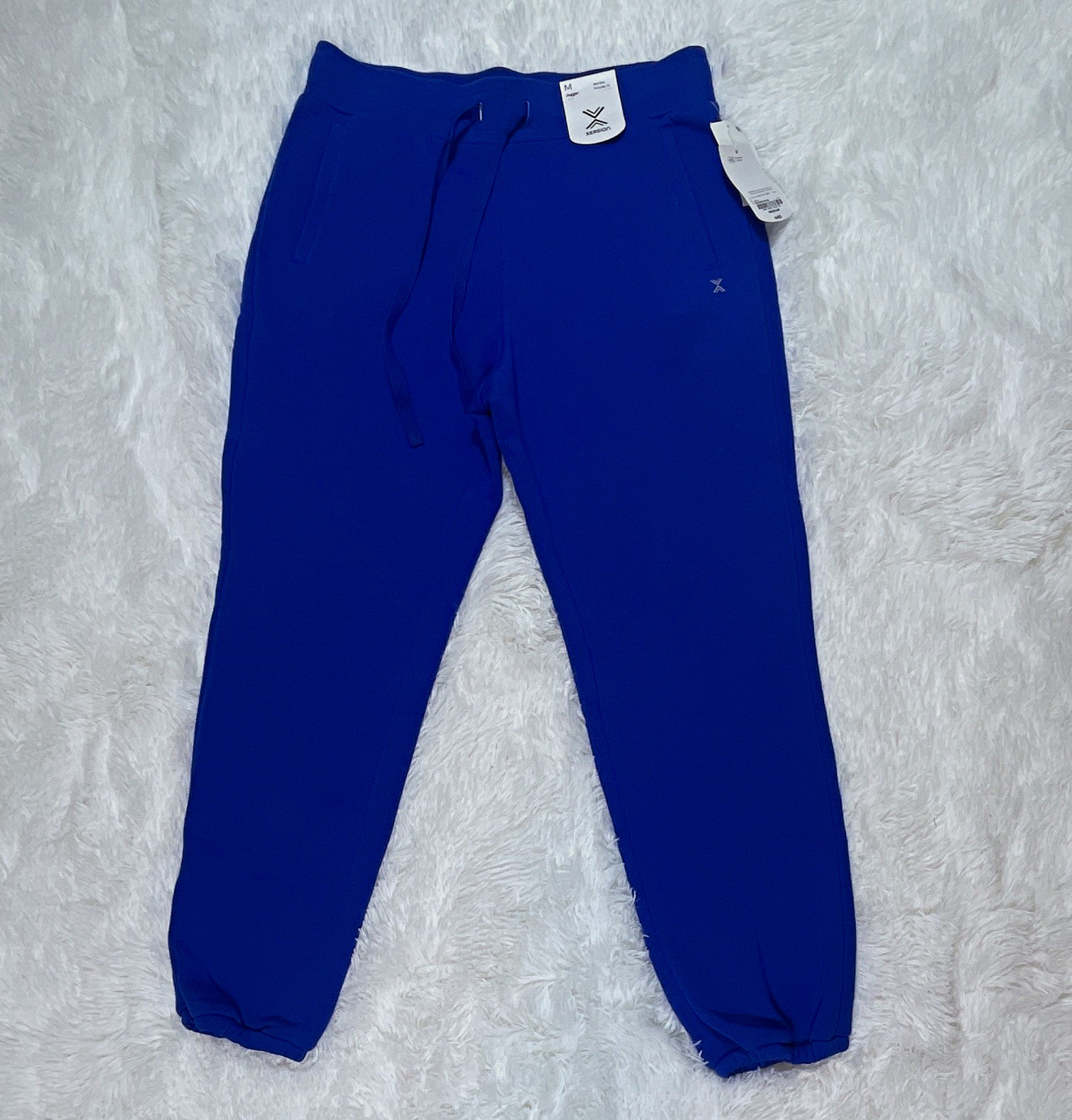 Xersion Women’s royal Blue Jogger Pants Cotton/Poly Drawstring Pockets size m