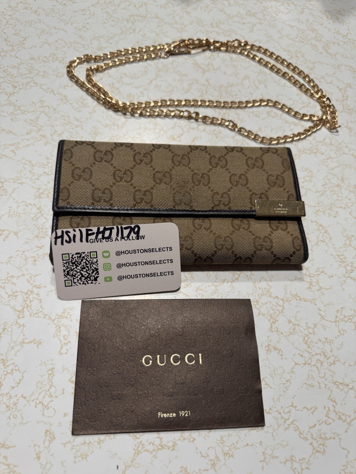 Authentic Gucci Wallet With Chain Authentic Gucci Wallet With Chain