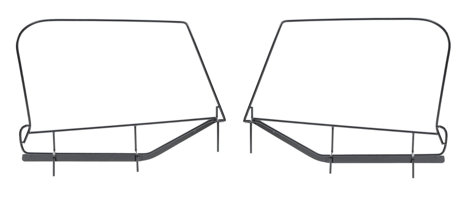 MasterTop Upper Steel Door Frame Pair For 1997-06 Jeep Wrangler TJ Powdercoated