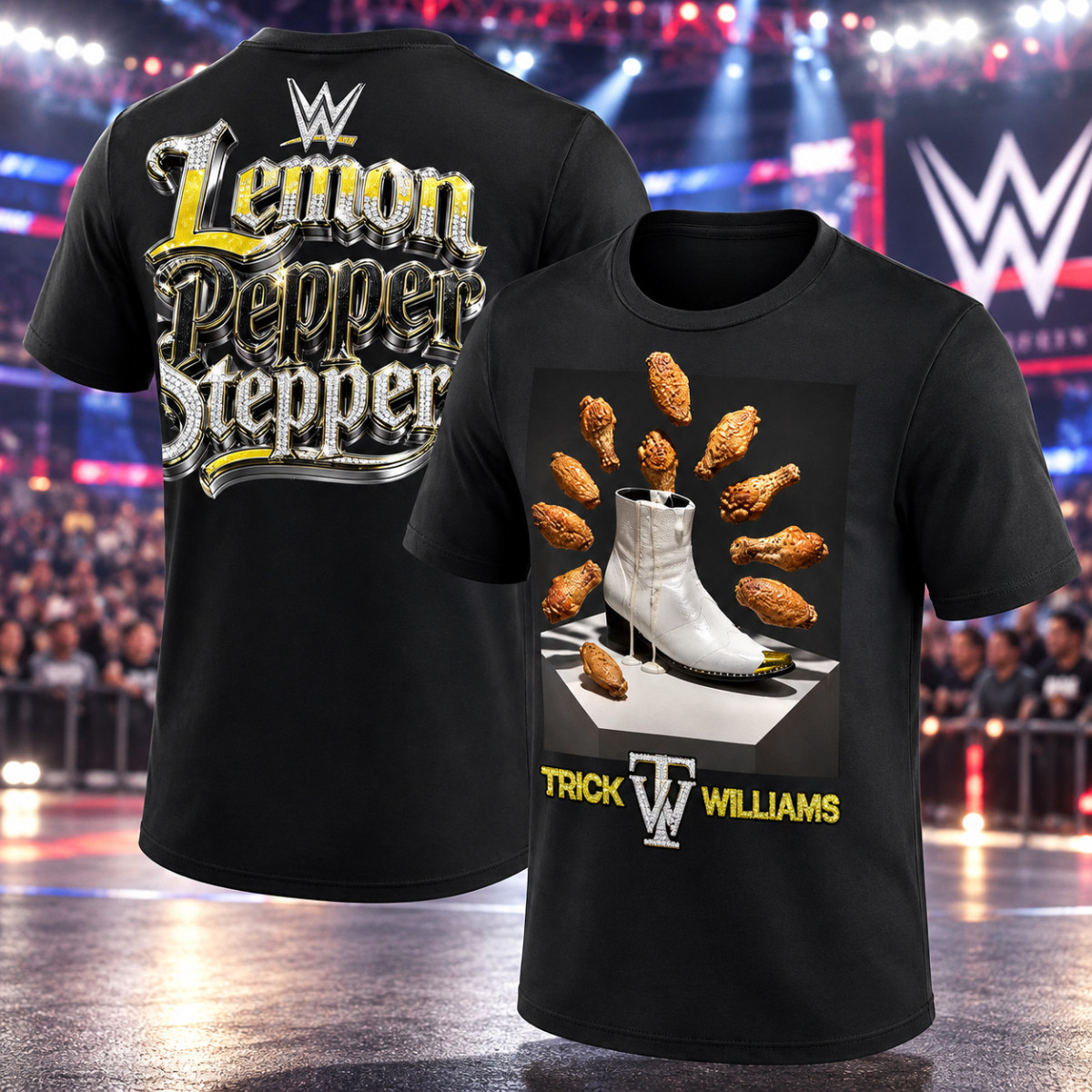 2026 Trick Williams Lemon Pepper Stepper Black Graphic Wrestling Shirt 2026 Trick Williams Lemon Pepper Stepper Black Graphic Wrestling Shirt
