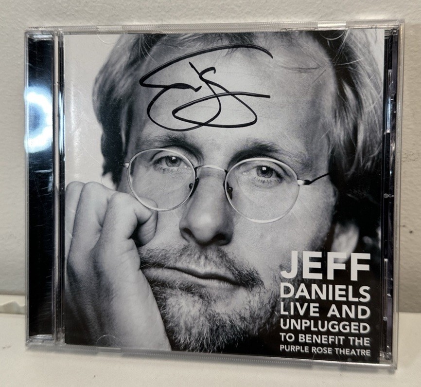 2004 Signed JEFF DANIELS Live & Unplugged CD Purple Rose Benefit