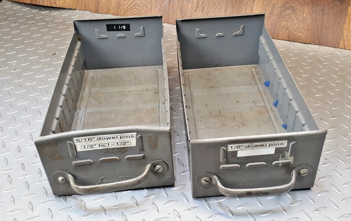 2 Equipto Vintage Metal Drawers Standard 8505 12
