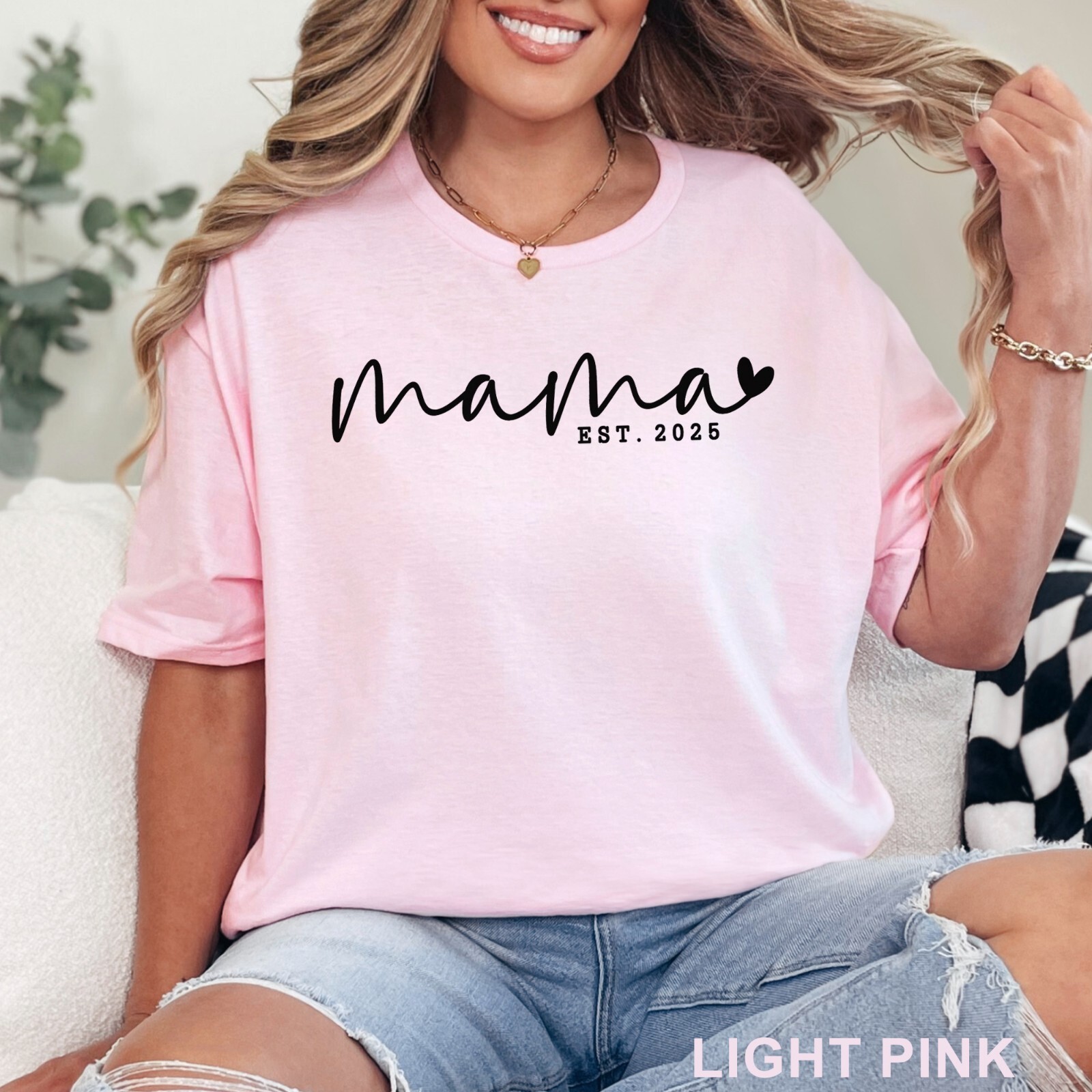 Personalized Mama Est Shirt, Mama Est Tee, Cute Mom Shirt, 202833