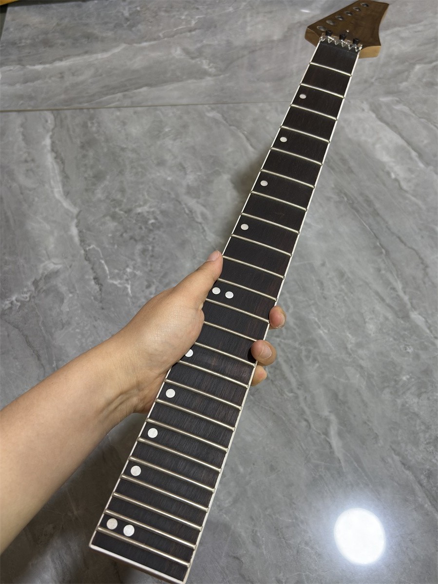 NEW 24 Fret Electric Guitar Neck 25.5in Rosewood dot inlay part matte