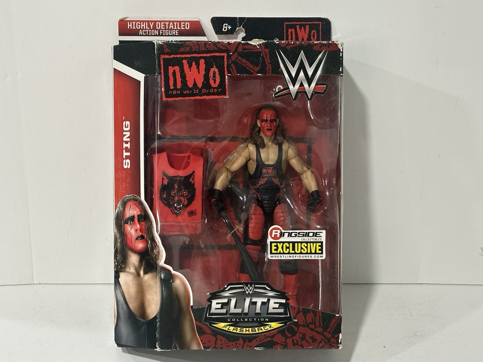 WWE Elite Flashback NWO Wolfpac Sting Ringside Exclusive Sealed 2016 Mattel Rare