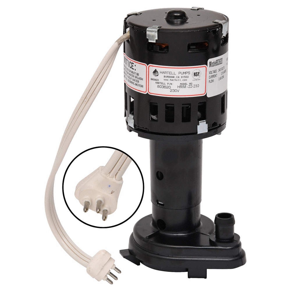 HARTELL HRIM-22-230 Ice Machine Pump,Screened Intake,1/6 hp 811DC2