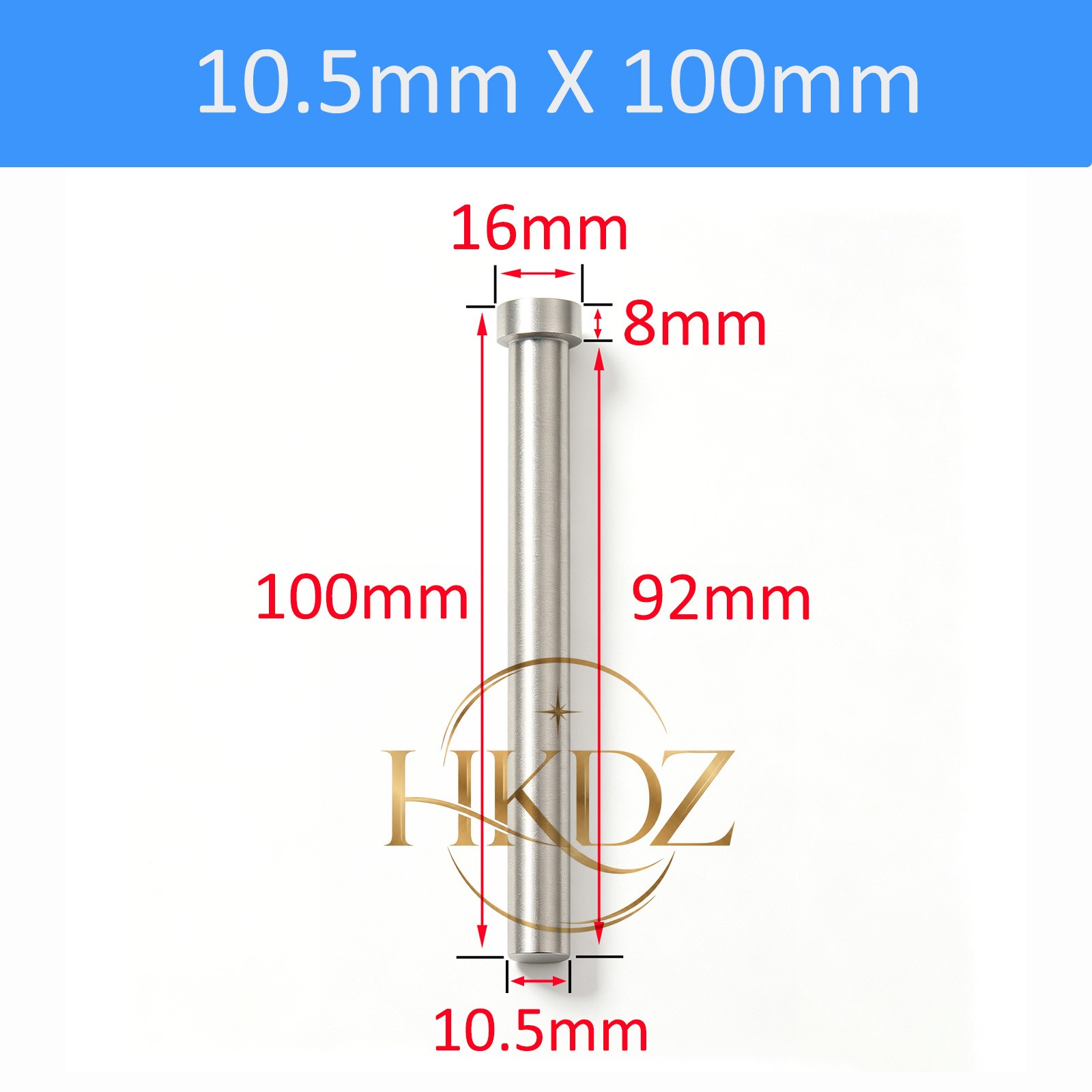 H13 Ejector Pins Straight Mold Core Punch Pin Steel Metric 10.5mm - 25mm