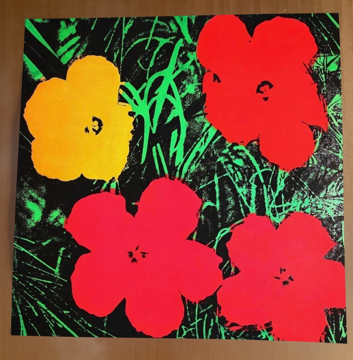 Andy Warhol Flowers 20x20 inches archival unframed