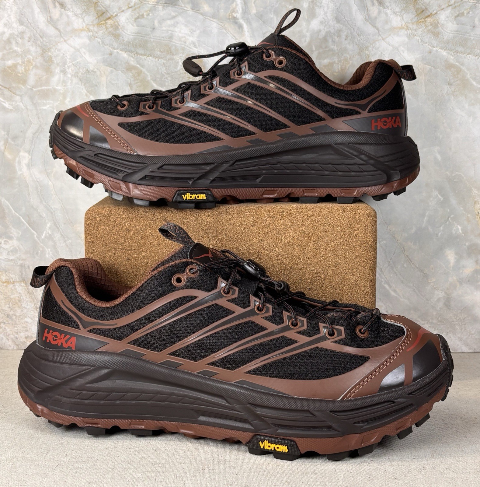 HOKA Mafate Three2 Cast Iron Mineral Brown Vibram Men 9 Women 10 1141572 HOKA Mafate Three2 Cast Iron Mineral Brown Vibram Men 9 Women 10 1141572