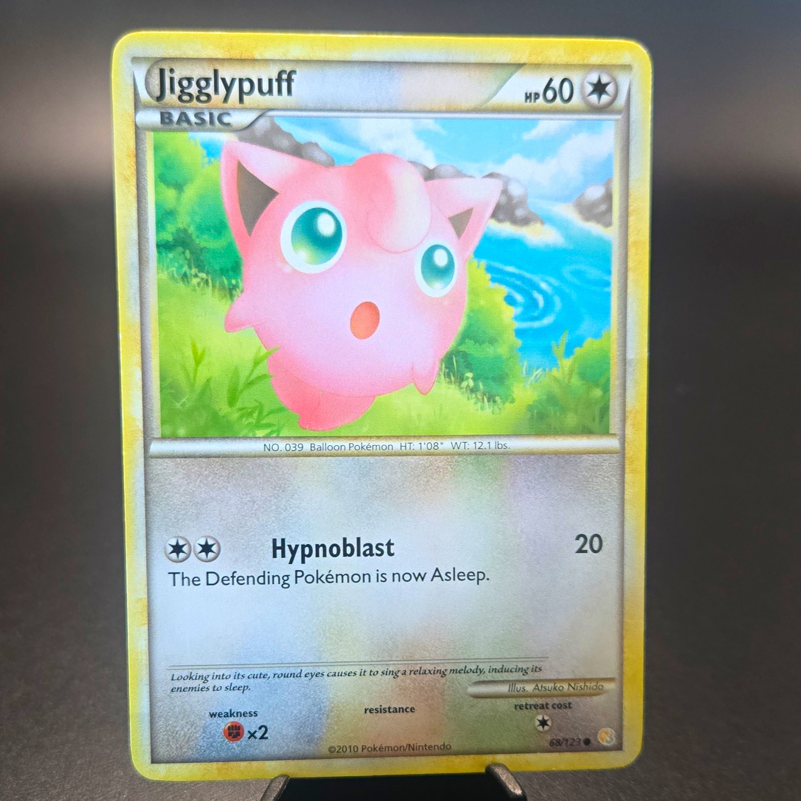 Pokémon TCG Jigglypuff 68/123 HeartGold SoulSilver Regular Eng Unlimited 60 HP Pokémon TCG Jigglypuff 68/123 HeartGold SoulSilver Regular Eng Unlimited 60 HP