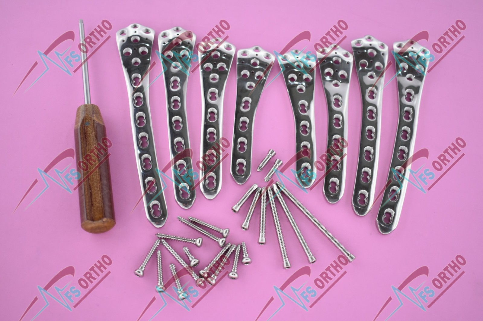 Distäl Fëmur Locking 5 to 13 Holes L & R Plate with screw 66 pc SS 316L