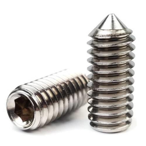 #10-24 Socket Set Grub Screw Cone Point 18-8 Stainless Steel Screws - QTY 1,000