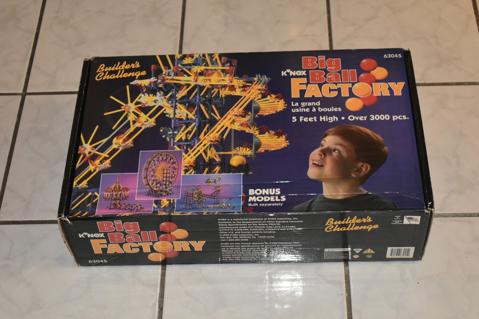 K\'NEX Sealed Big Ball Factory Open Box Model Number 63045 Vintage 1995 Complete