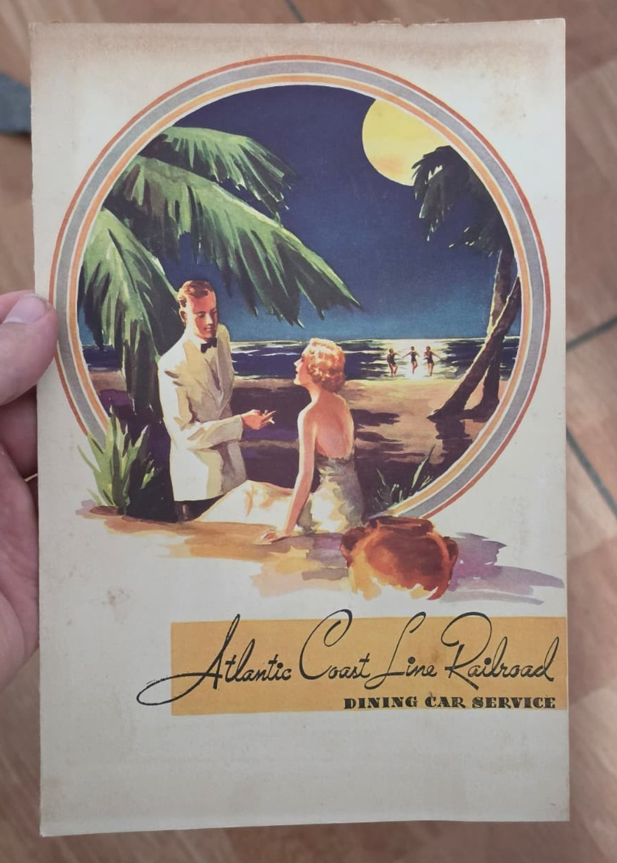 Atlantic Coast Line Railroad HAVANA SPECIAL Menu Florida Key West Cocktails