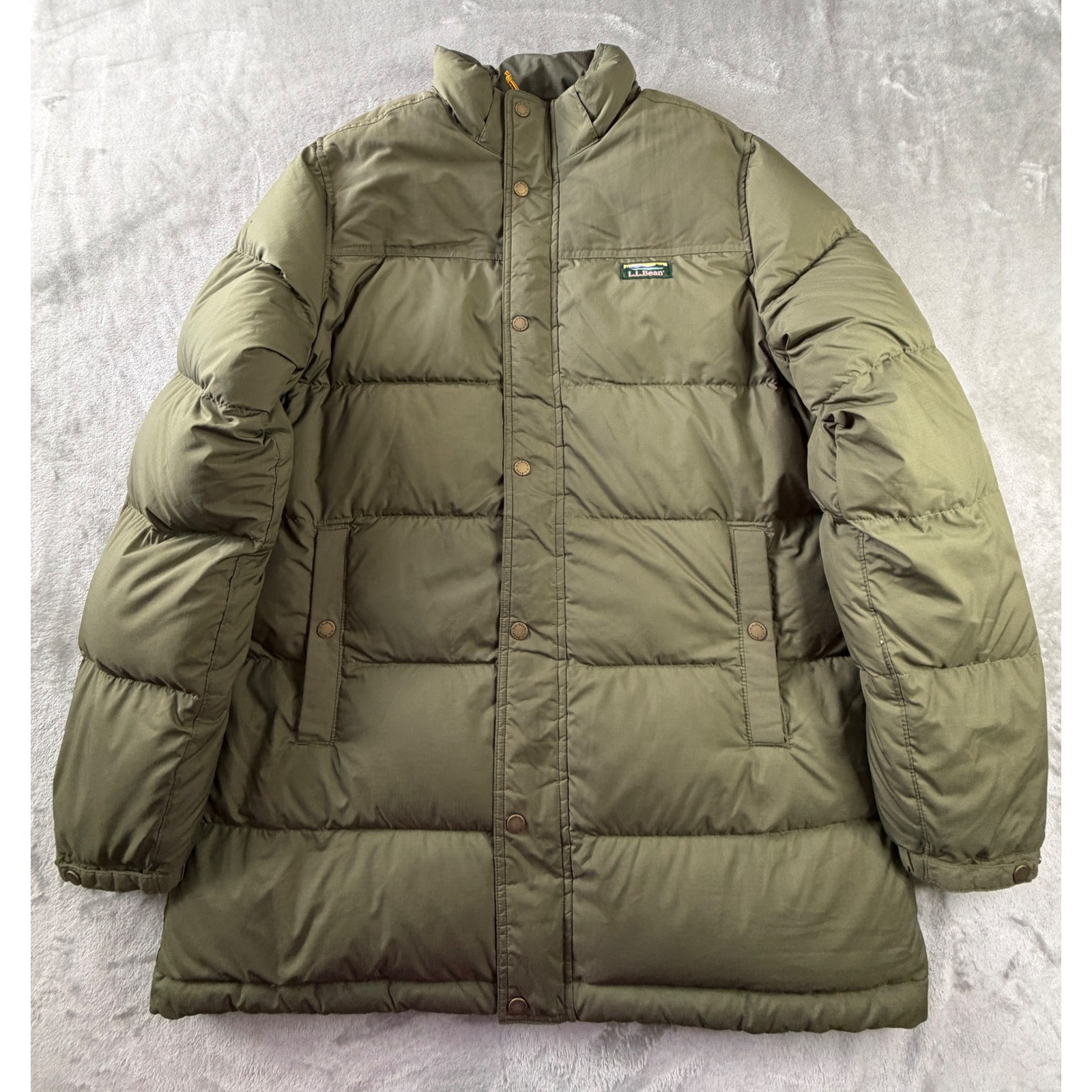 L.L. Bean Down Jacket Men Large Regular Olive Green Pertex DownTek 505276 L.L. Bean Down Jacket Men Large Regular Olive Green Pertex DownTek 505276