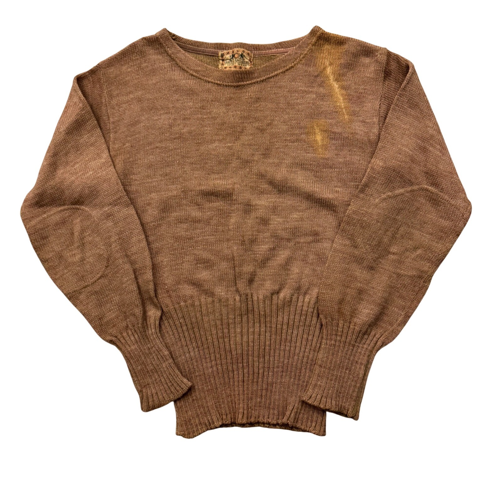 True Vintage 30s 40s Campus Sweaters Sport Wear Wool Knit Ribbed Waist XS