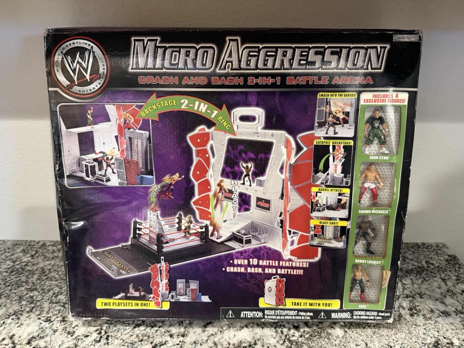 2007 Jakks Pacific WWE Micro Aggression Crash And Bash Battle Arena NIP 