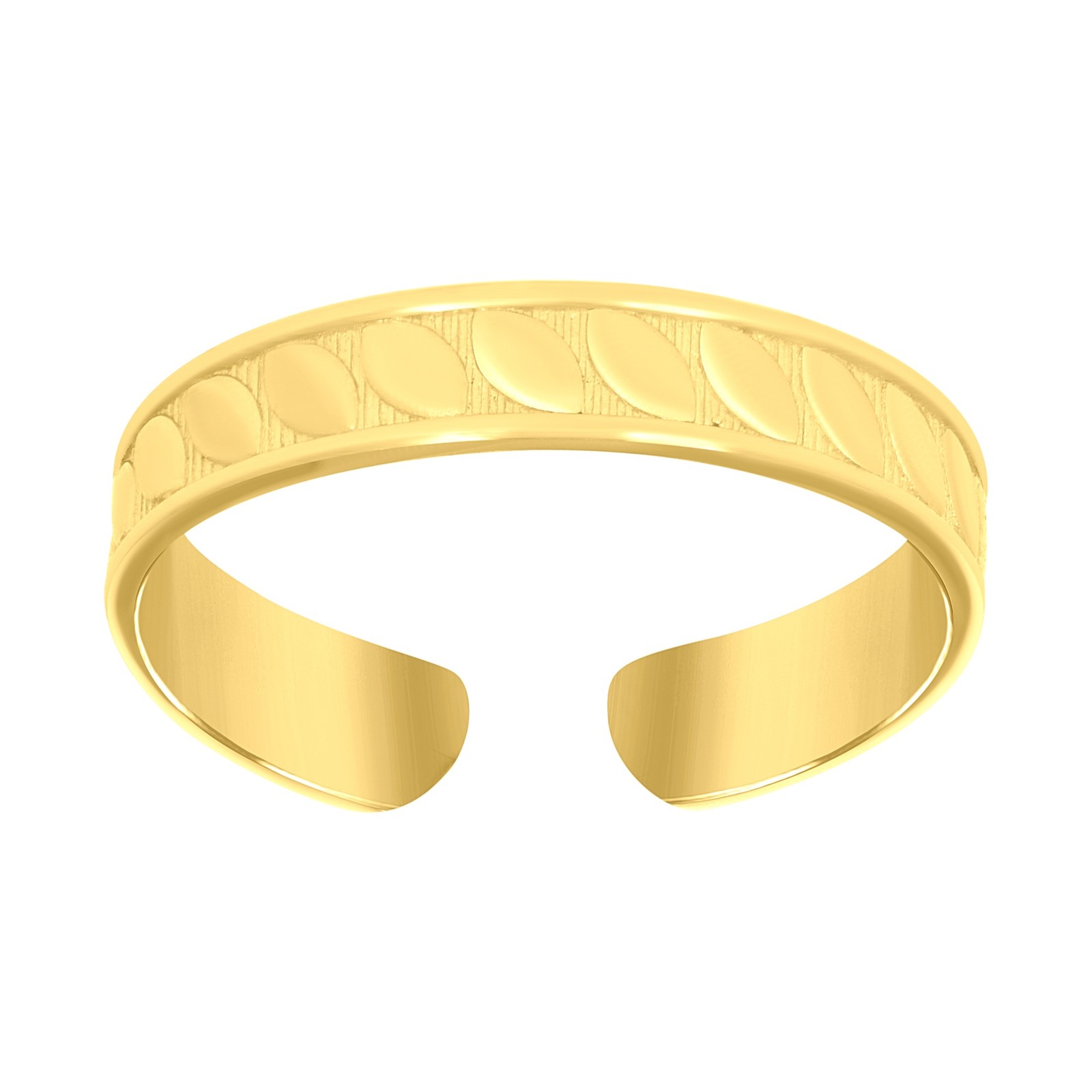 10Kt Yellow Gold Womens Textured Leaf Toe Ring 10Kt Yellow Gold Womens Textured Leaf Toe Ring